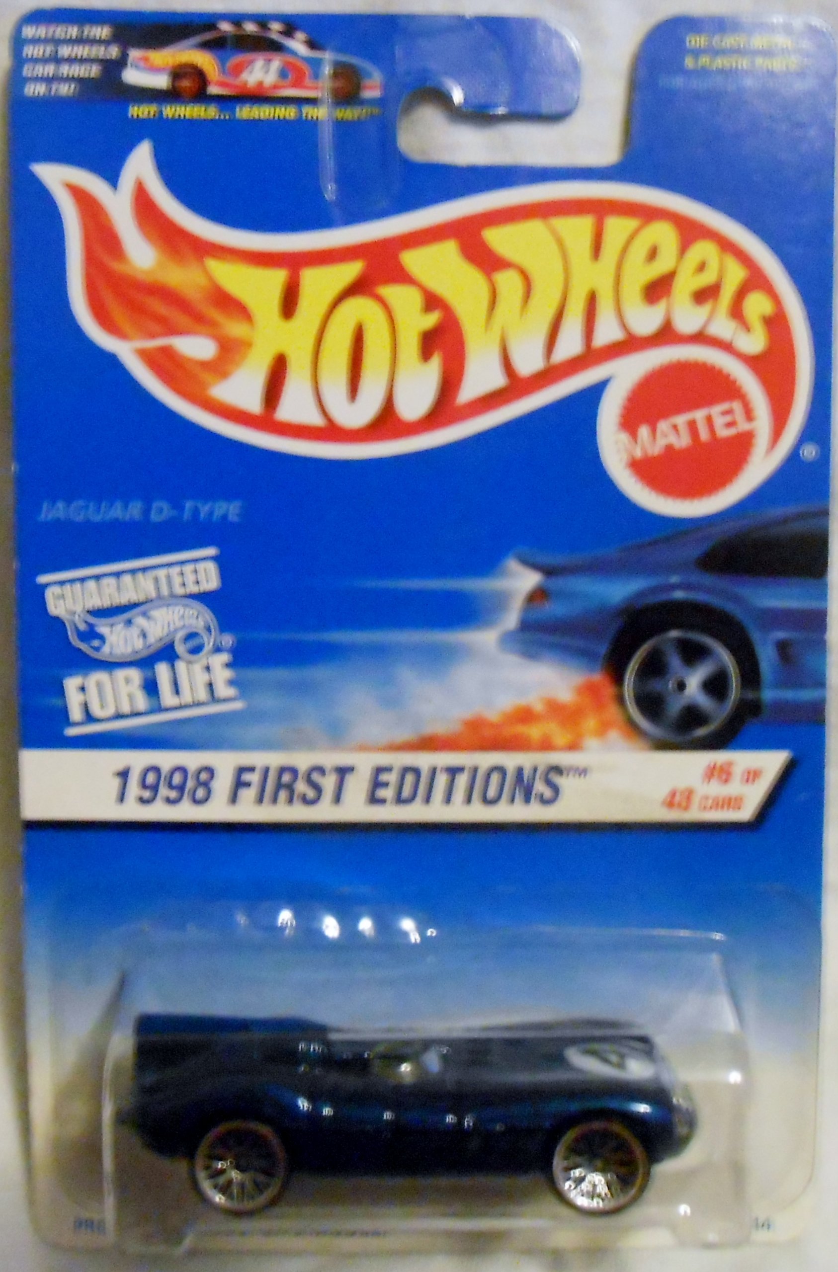 Image 0 of Hot Wheels 1998-638 First Edition Blue Card 6 Of 48 Jaguar D-Type 30