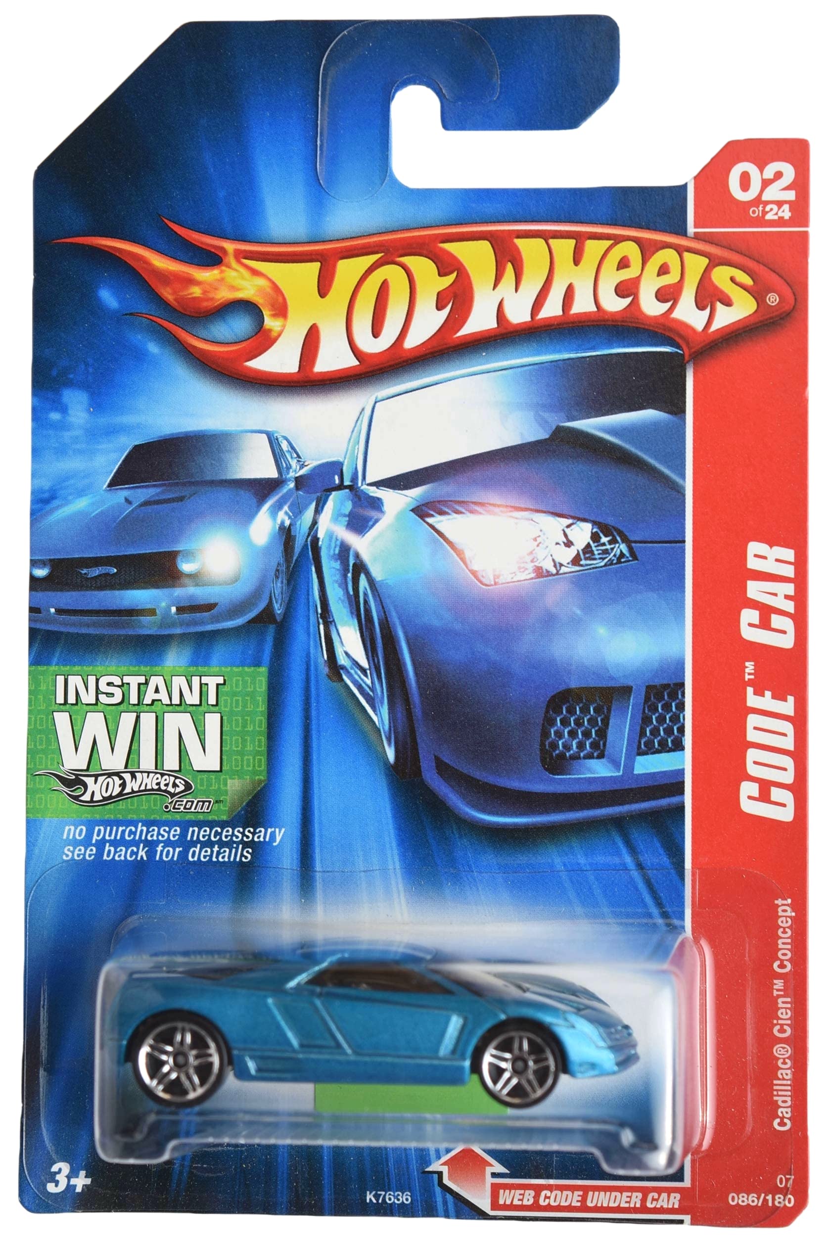 Image 0 of Hot Wheels Cadillac Cien Concept Code Car 2/24 Toy Car Blue