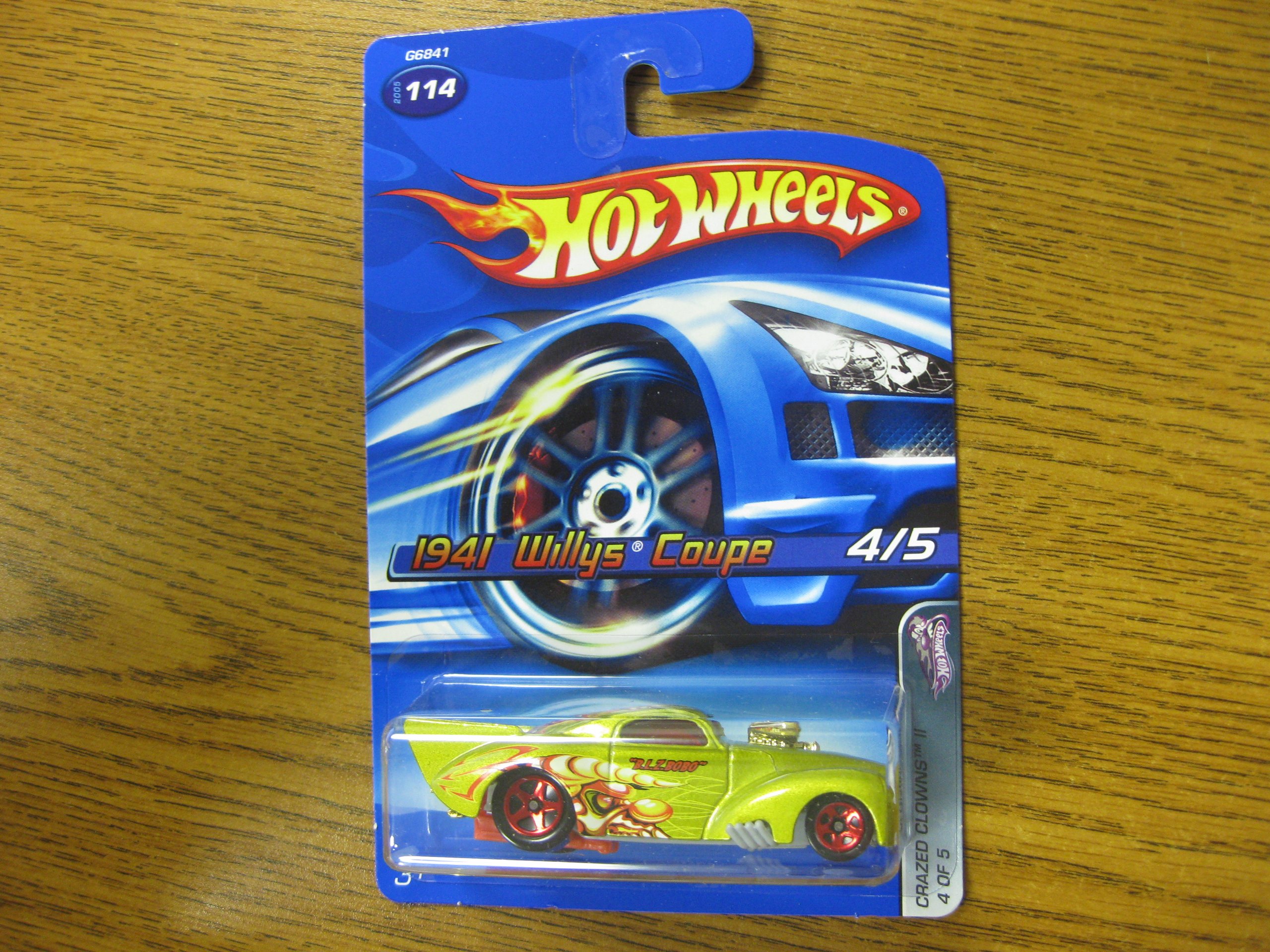 Image 0 of Hot Wheels 2005-114 1941 Willys Coupe 4/5 Crazed Clowns II 1:64 Scale Toy Car
