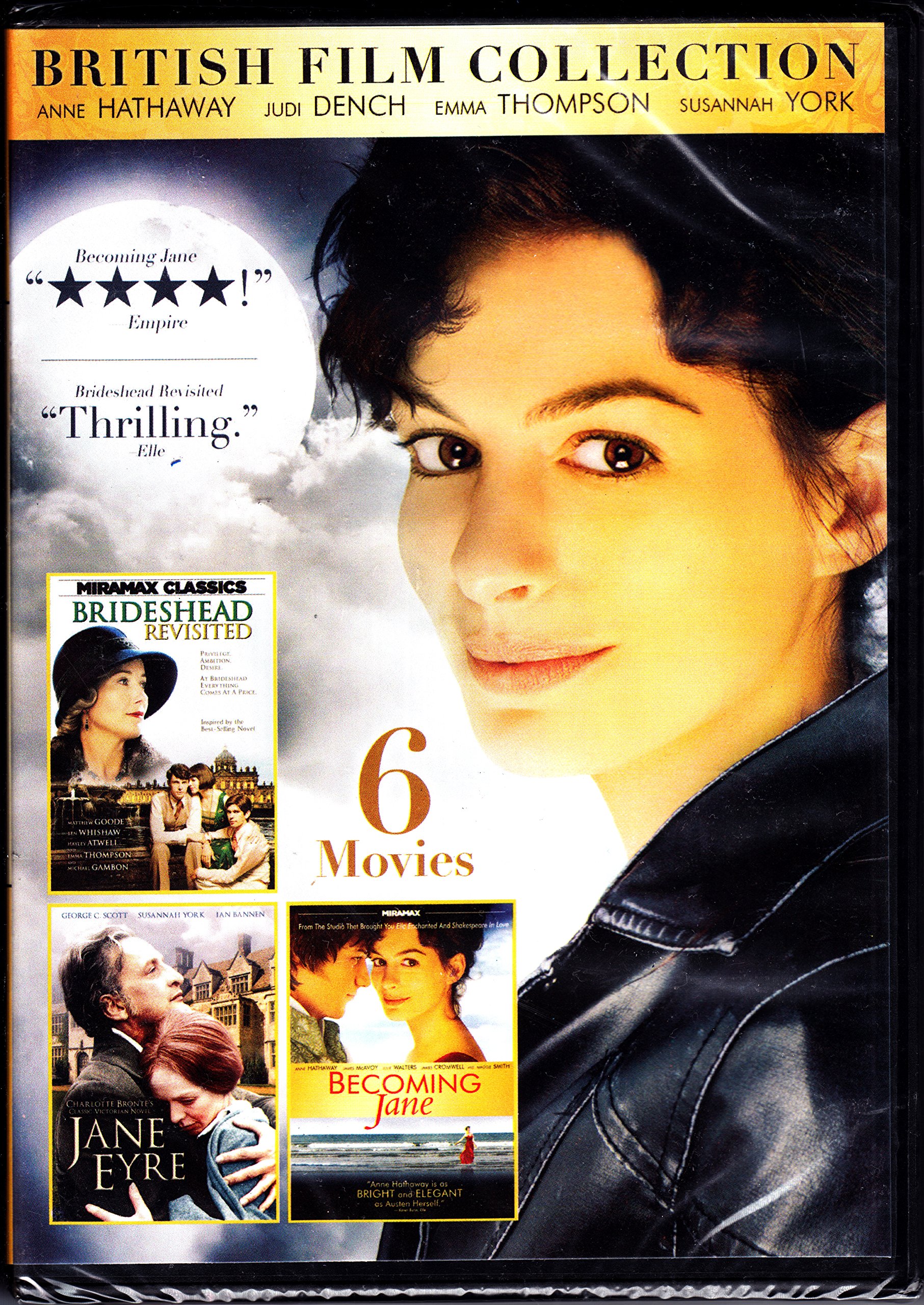 6-MOVIE British Film Collection On DVD with Anne Hathaway Movie