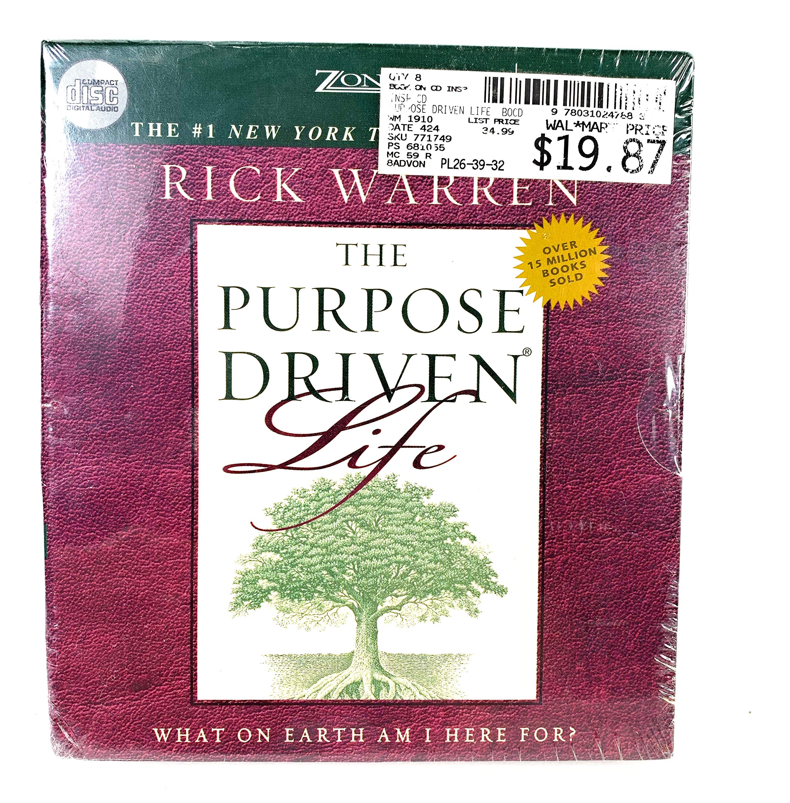 The Purpose-Driven Life By Rick Warren On Audio CD Album Black 2007